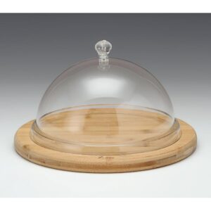 Zicco ZCP-687 Akrilik Kapaklı Yuvarlak Fanus Ahşap Altlı 26 cm