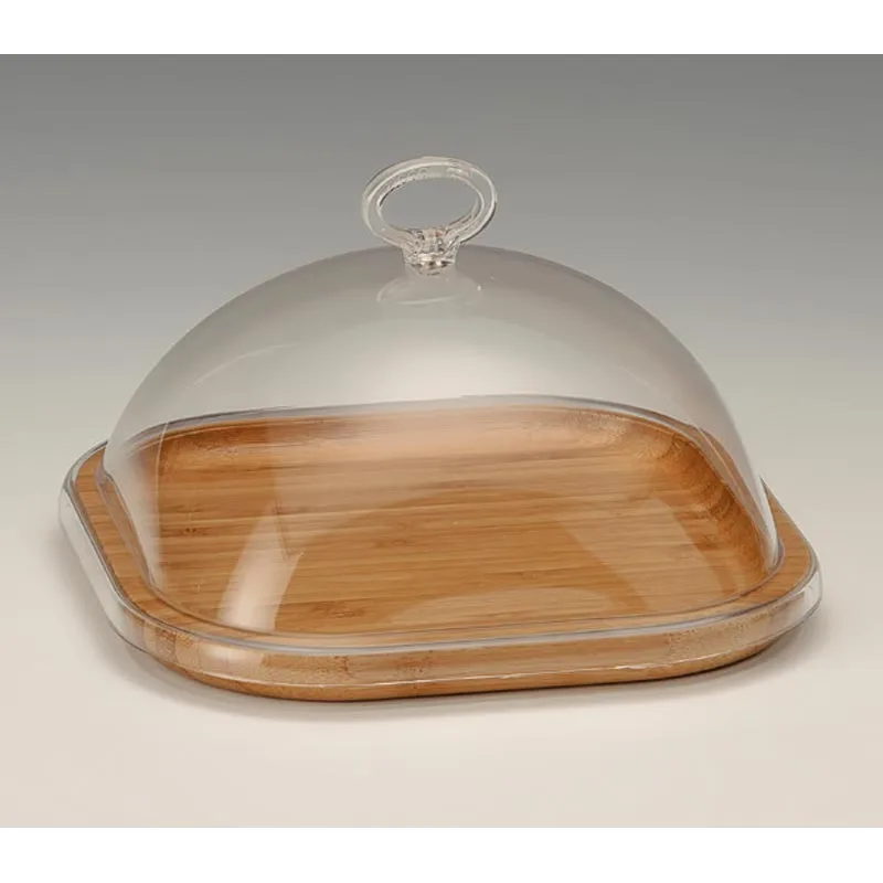 Zicco ZCP-695 Akrilik Kapaklı Ahşap Altlı Fanus 21x21x13 cm