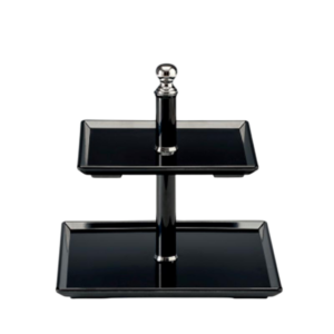 Zicco ZCP-727 2 Katlı Teşhir Standı Melamin 23 cm Siyah