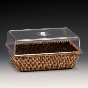 Zicco ZCP-799 Rattan Sepetli Polikarbonat Kapaklı Fanus 34 5x24 cm