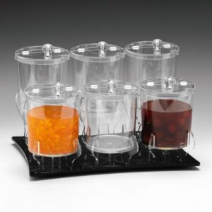 Zicco ZCP-807 Polikarbonat Sosluk Reçellik Standı 6'lı 0.75 L 24x35x21 cm