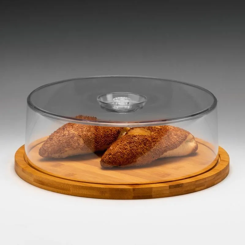 Zicco ZCP-818 Akrilik Bambu Altlı Kapaklı Fanus 33x11 cm