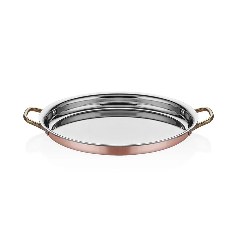 Altınbaşak A 101OS 28 Multi Metal Bakır Oval Sığ Omlet Tavası 28x21 cm