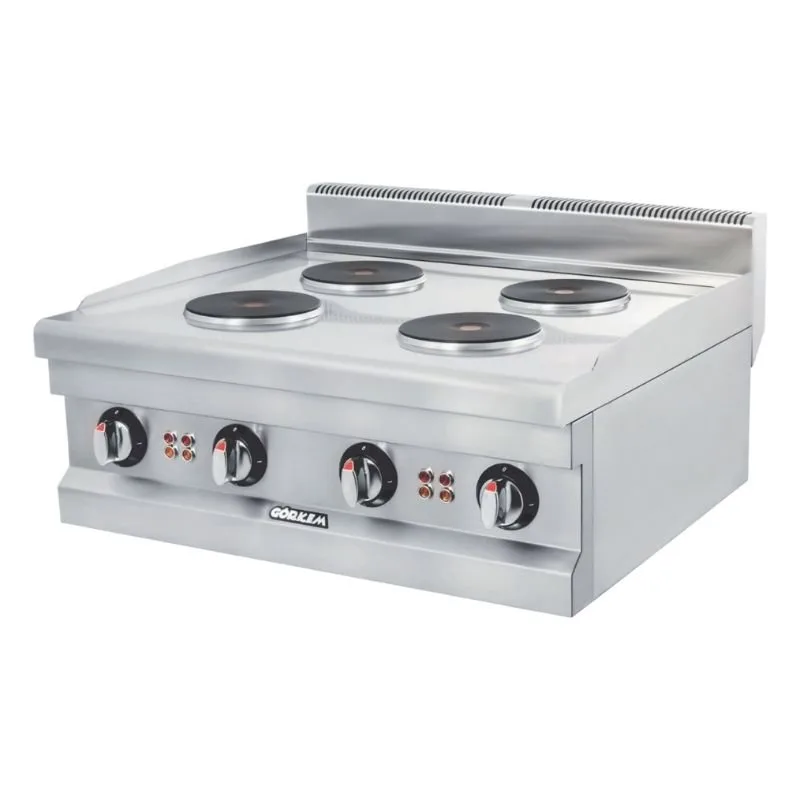 Görkem 600 Seri 4 Yuvarlak Pleytli Ocak Set Üstü Elektrikli 60x61 Cm