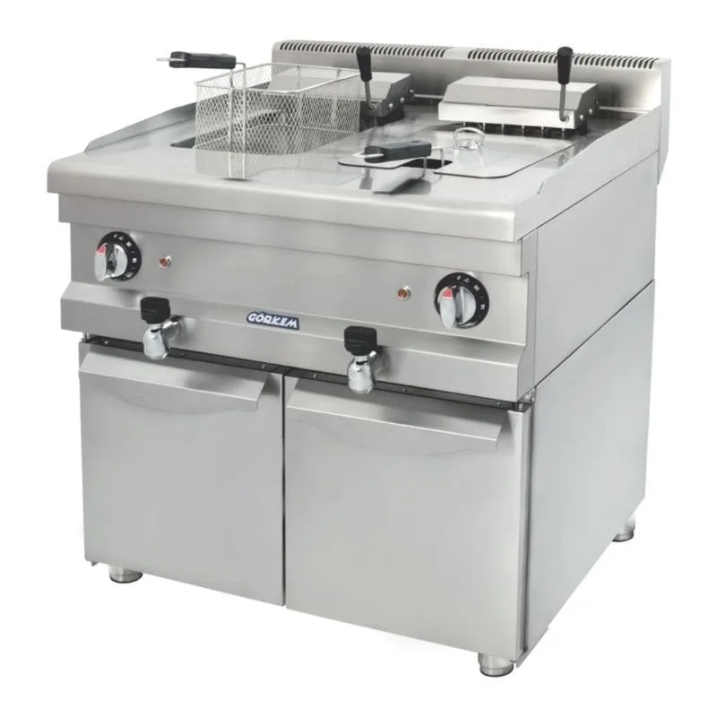 Görkem 600 Seri Fritöz Dolaplı Elektrikli 9+9 Lt 60x61 Cm