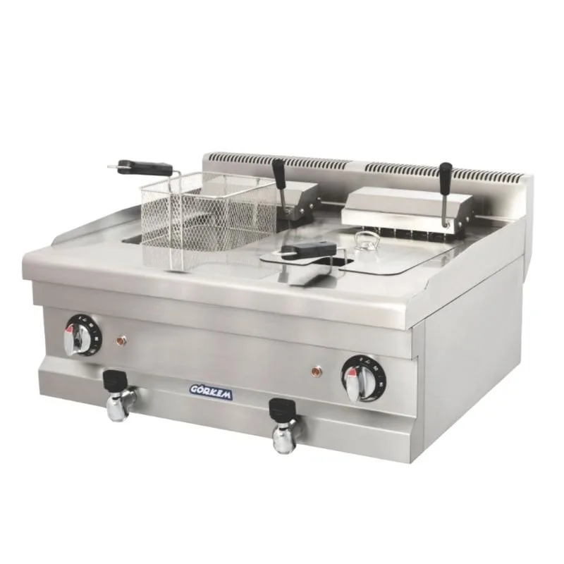Görkem 600 Seri Fritöz Set Üstü Elektrikli 9+9 Lt 60x61 Cm