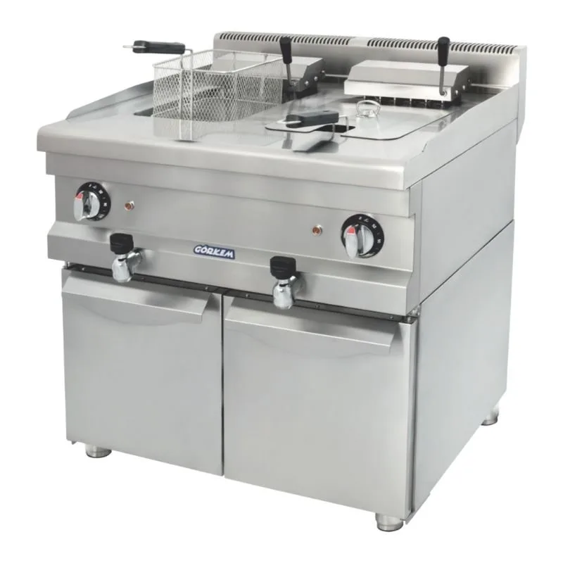 Görkem 700 Seri Fritöz Dolaplı Gazlı 12+12 Lt 80x71 Cm