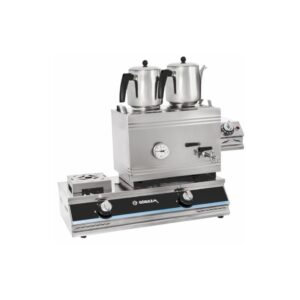 Görkem Çay Ocağı İki Demlikli Elektrik + Doğalgaz 40 L