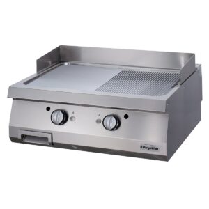 Öztiryakiler 700 Seri Grill Plate, Yarı Oluklu, Gazlı, 80x70x30 cm