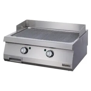 Öztiryakiler 700 Seri, OGE 8070 N C Grill Plate, Oluklu, Elektrikli, 80x70 cm, Sert Krom K, 6644