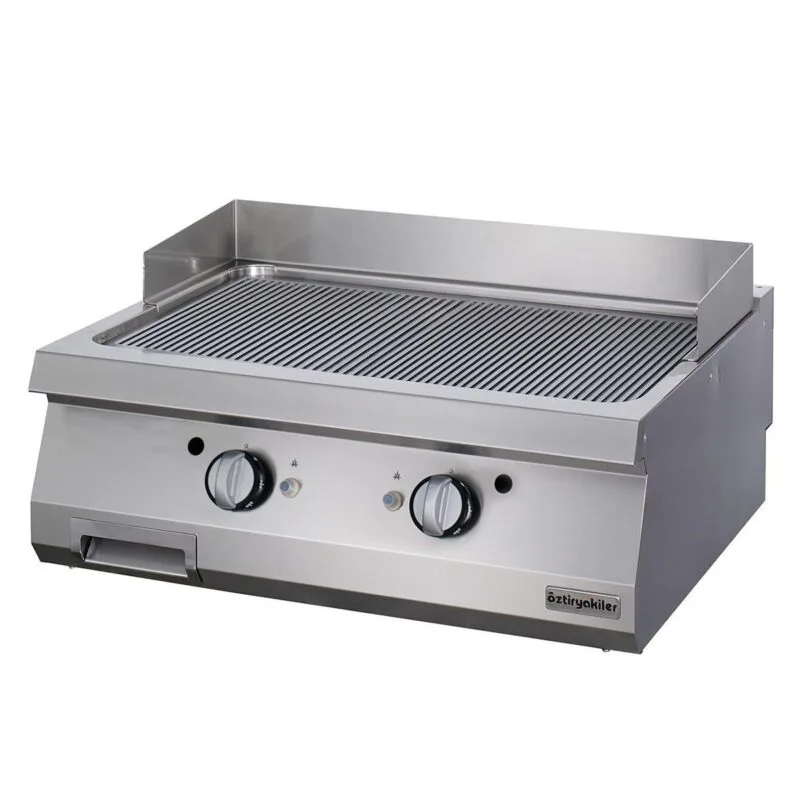 Öztiryakiler 700 Seri, OGG 8070 N Grill Plate, Set Üstü, Oluklu, Gazlı, 80x70 cm, 6644