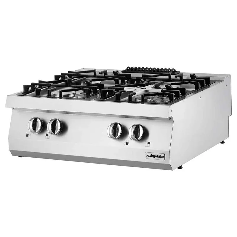 Öztiryakiler 700 Seri OSOG 8070 L Set Üstü Ocak Dörtlü 80x70x28 Cm Gazlı 4x6 kW