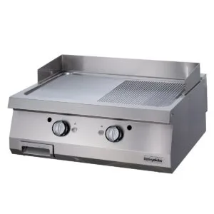 Öztiryakiler 900 Seri, Grill Plate, Set Üstü, Yarı Oluklu, Gazlı, Krom, 80x90 cm, 6644