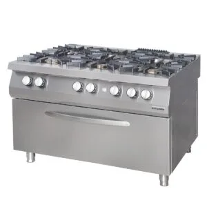 Öztiryakiler 900 Seri Kuzine, Büyük Fırınlı, Gazlı, 6 Açık Ateş 120x90x85