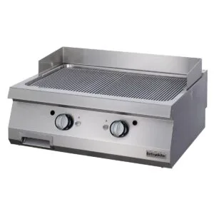 Öztiryakiler 900 Seri Set Üstü Grill Plate, Oluklu, Gazlı, Krom, 80x90 cm, 6644