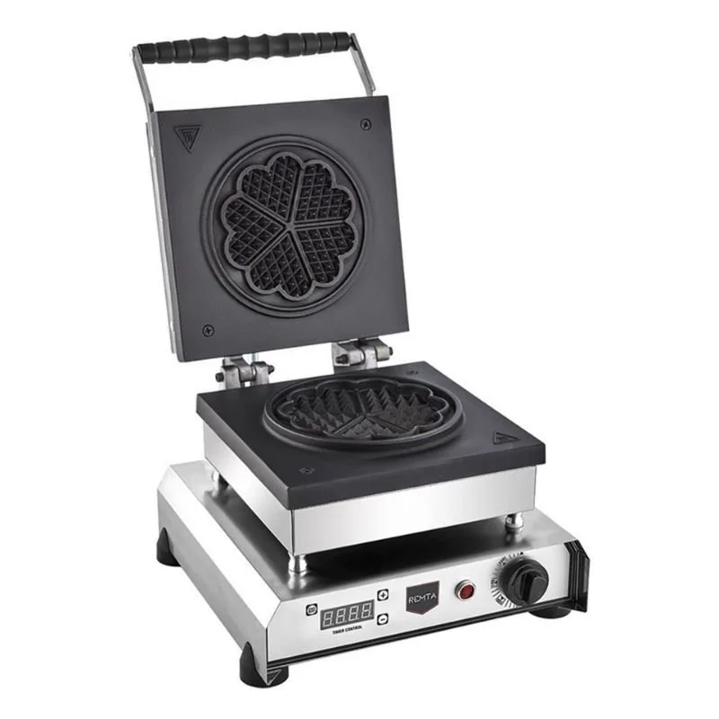 Remta W34C Değiştirilebilir Plakalı Waffle Makinesi Çiçek Model Ø16