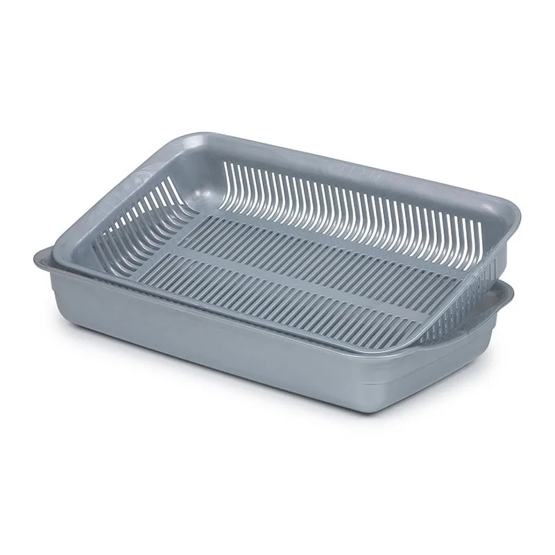Bora Plastik Sebze ve Meyve Süzgeci 39.5 cm Gri