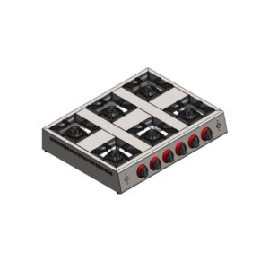 CSA 6 Gözlü Ekonomik Ocak Set Üstü Gazlı 90x60 Cm