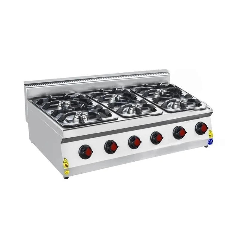CSA 700 Edge Seri 6 Gözlü Ocak Set Üstü Lpg'li 120x70 Cm