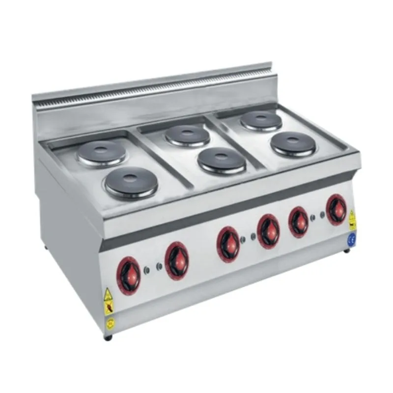 CSA 700 Edge Seri 6 Yuvarlak Pleytli Ocak Set Üstü Elektrikli 120x70 Cm