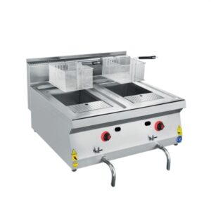 CSA 700 Edge Seri Fritöz Set Üstü Doğalgazlı 10+10 Lt 80x70 Cm