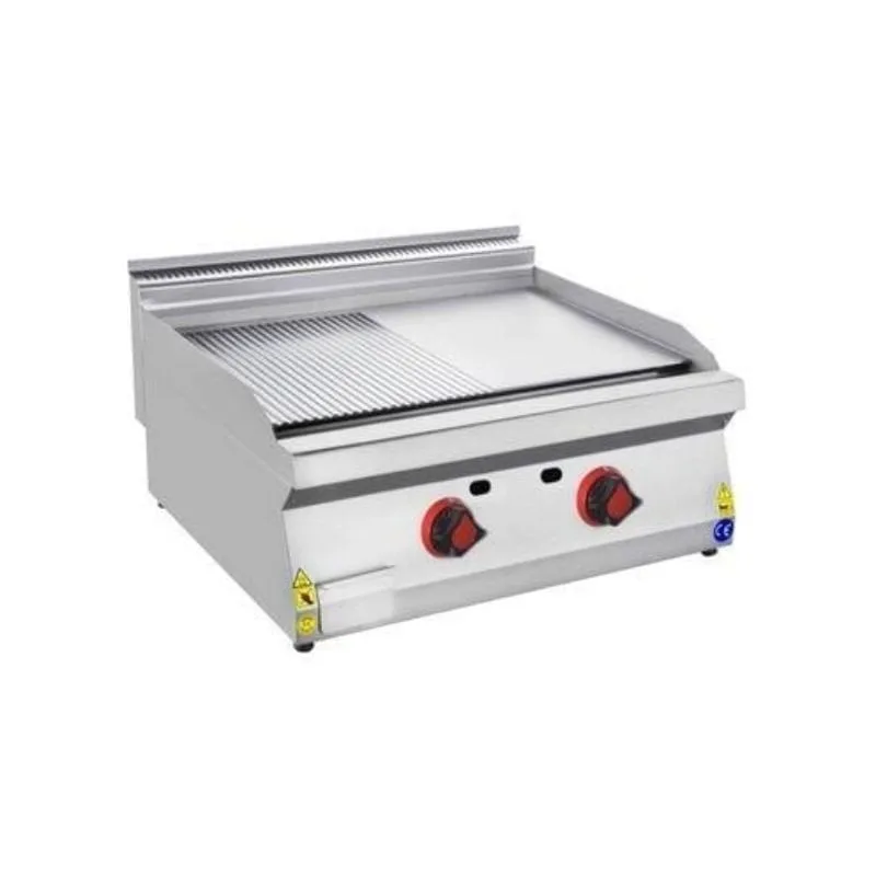 CSA 700 Edge Seri Yarı Oluklu Pleyt Izgara Set Üstü Lpg'li 80x70 Cm