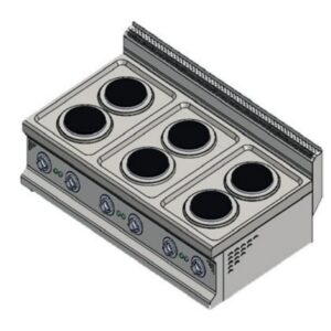 CSA 700 Seri 6 Yuvarlak Pleytli Ocak Set Üstü Elektrikli 120x70 Cm