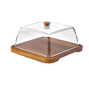 GastroPlast GFT-IR-18 Kare İroko Fanus Tepsisi 32.5x32.5 Cm