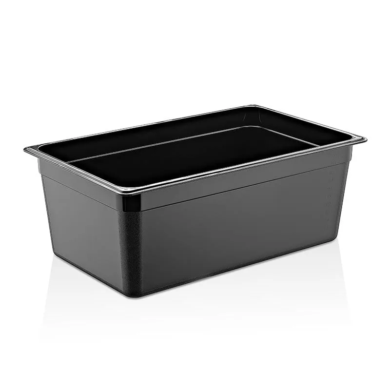 GastroPlast GN 1/1-200 mm Polikarbon Gastronorm Küvet Siyah