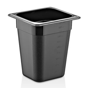 GastroPlast GN1/6-200 mm Polipropilen Gastronorm Küvet Siyah