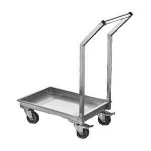 GastroPlast GPHTR-01 Kapalı Taban Pizza Hamur Teknesi Taşıma Arabası 60x40 Cm