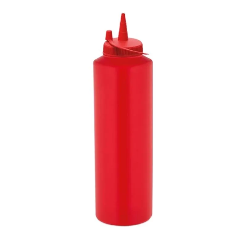 GastroPlast GPSC-1000 Kapaklı Fişek Sosluk 1000 ml Kırmızı