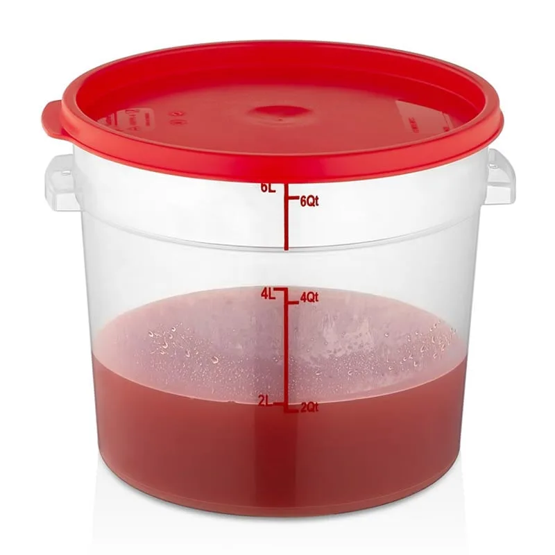 GastroPlast GRPP-6 Polipropilen Yuvarlak Saklama Kabı 6 L