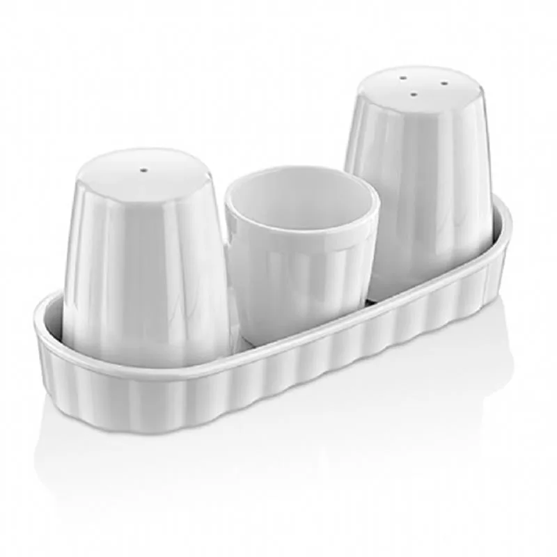 GastroPlast GSEE-01 Tuzluk Biberlik ve Kürdanlık Seti Beyaz