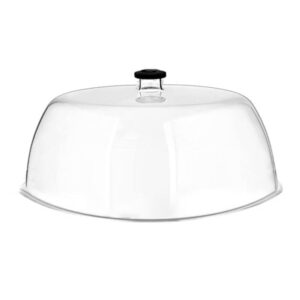 GastroPlast Polikarbonat Yuvarlak Fanus 35 cm Siyah Kulplu