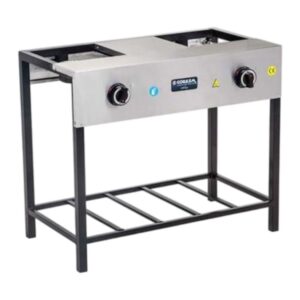 Görkem 2 Gözlü Uzun Ayak Lokanta Ocağı Gazlı 86x47 Cm