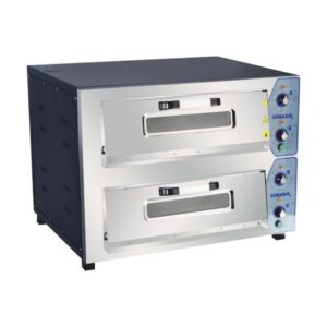 Görkem Pizza Fırını Çift Katlı 4+4 x 25 Cm Pizza Kapasiteli Elektrikli