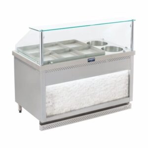 Görkem Sulu Yemek Tezgahı 14+4 Tepsili Elektrikli 300x85 Cm