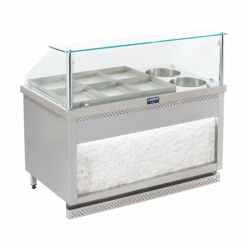 Görkem Sulu Yemek Tezgahı 14+4 Tepsili Elektrikli 300x85 Cm