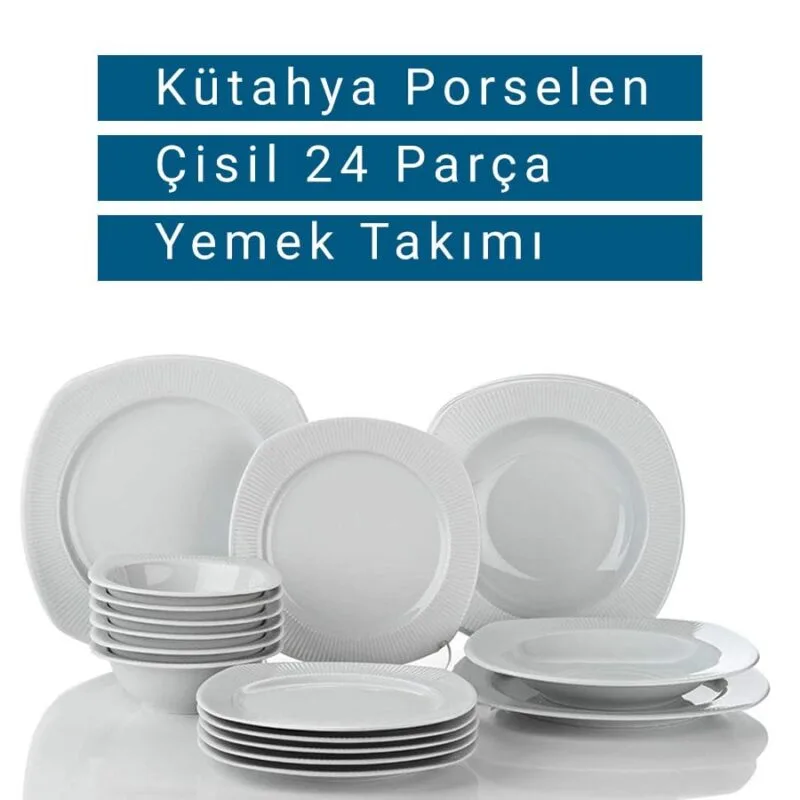 Kütahya Porselen Çisil 24 Parça Yemek Takımı