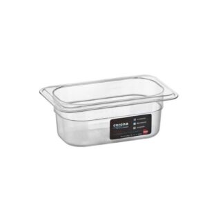 Bora Plastik Gastronom Polikarbon Küvet, GN 1/9-65, 0.6 L