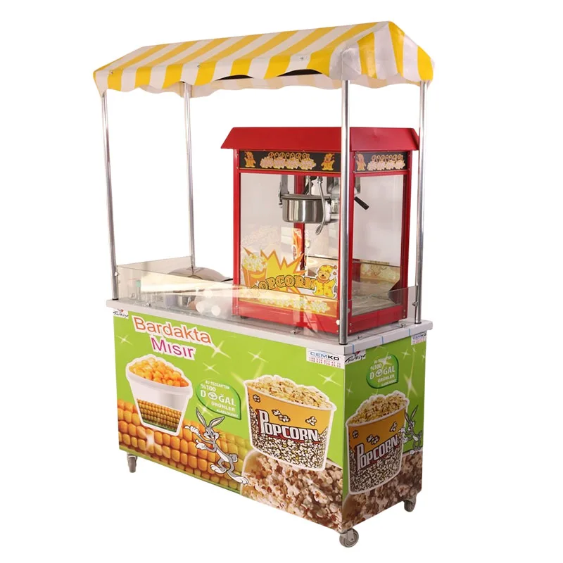 Cemko 1010 Mısır Patlatma Ve Bardak Mısır Arabası 4 Kg Kapasiteli Ankara Model