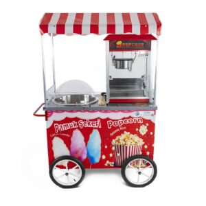 Cemko 1012 Mısır Patlatma Ve Pamuk Şeker Arabası 4 Kg Kapasiteli Manavgat Model