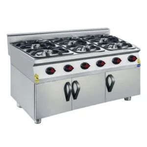 CSA 900 Edge Seri 6 Gözlü Ocak Dolaplı Doğalgazlı 120x90 Cm