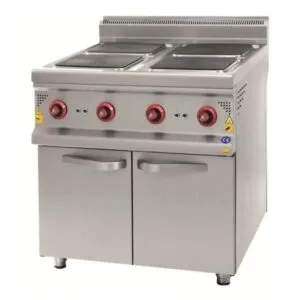 CSA 900 Seri 4 Kare Pleytli Ocak Dolaplı Elektrikli 80x90 Cm