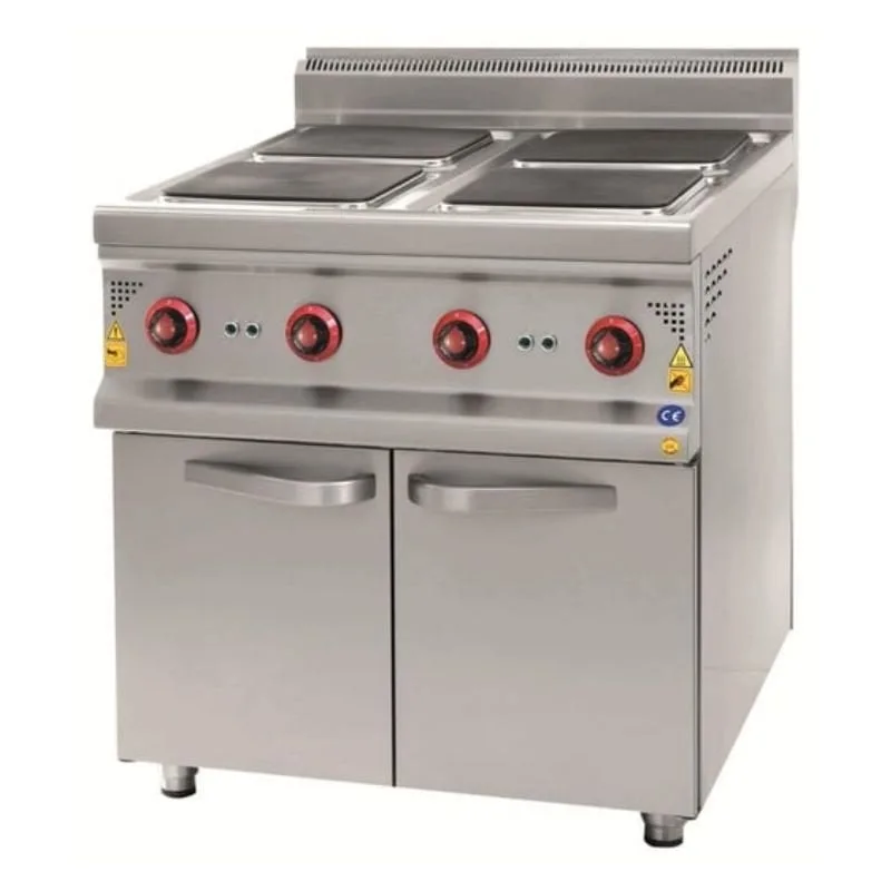 CSA 900 Seri 4 Kare Pleytli Ocak Dolaplı Elektrikli 80x90 Cm