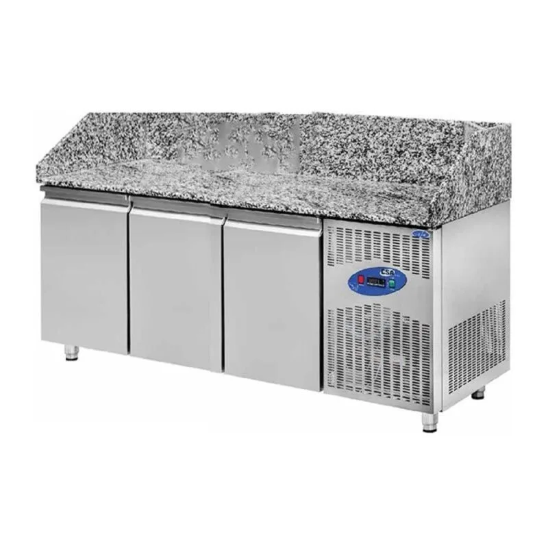 CSA CS.PİZ.200 Pizza Hazırlık Dolabı Granit Tablalı 615 L 200x80 Cm 430 Kalite