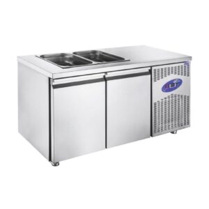 CSA CS.TEK.2.700.SH Havuzsuz Saladbar 2 Kapılı 281 L 141x70 Cm 304 Kalite