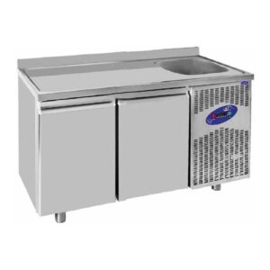 CSA CS.TEK.2D.700.E Tezgah Tip Evyeli Derin Dondurucu 2 Kapılı 141x70 Cm 281 L 304 Kalite