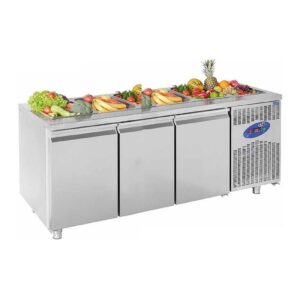 CSA CS.TEK.3.700.SH Havuzsuz Saladbar 3 Kapılı 474 L 188x70 Cm 304 Kalite